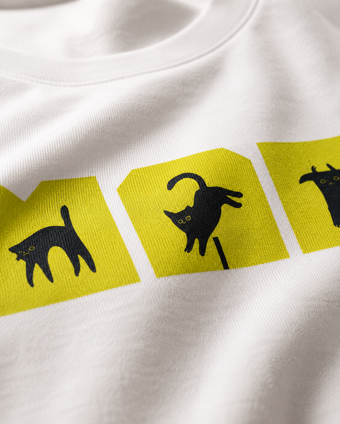 MAD Oversized Cat Print Tee